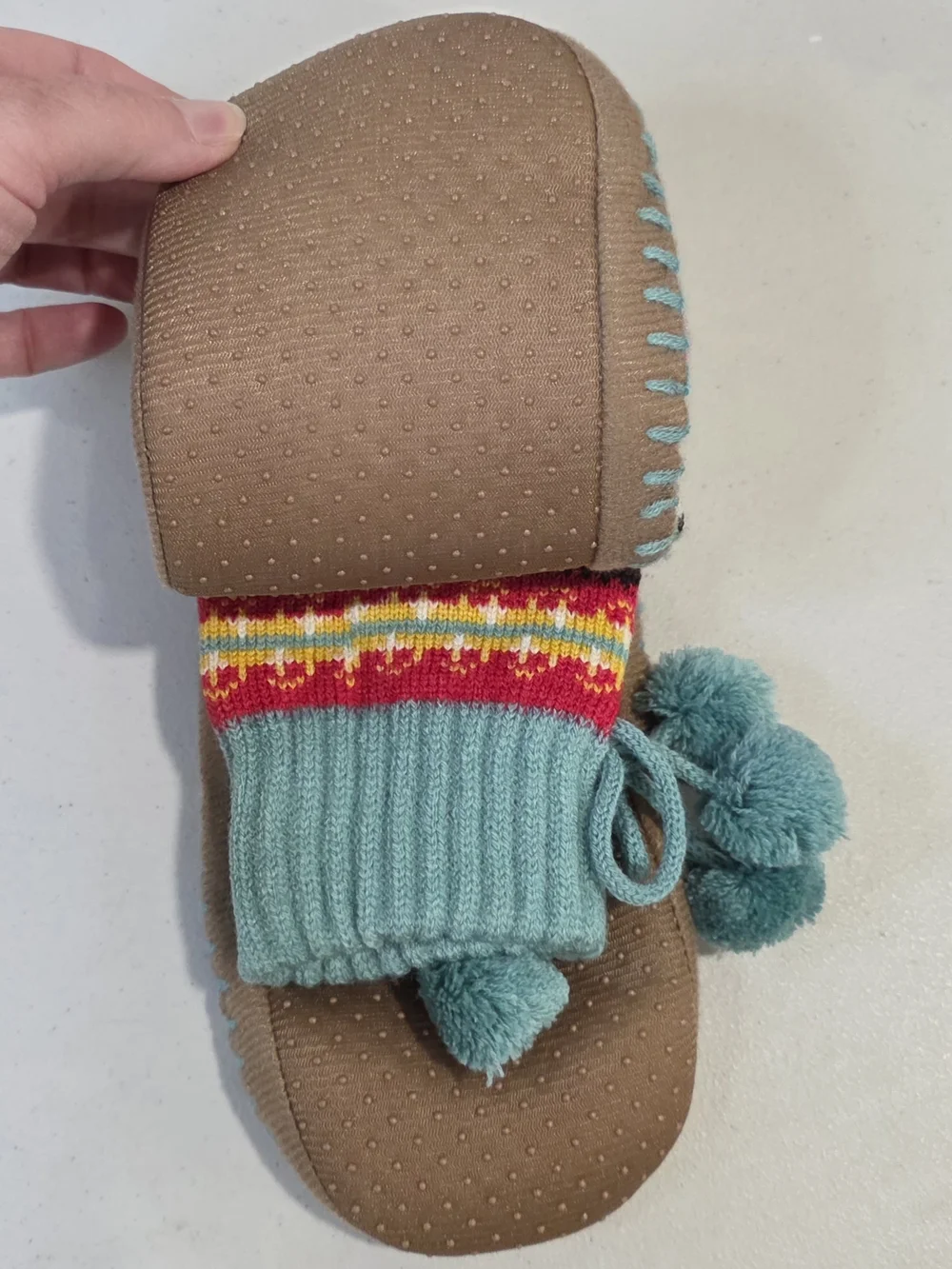 LUK-KEES Muk Luks Women's L/XL (8-10) Multicolor Slipper Socks NEW